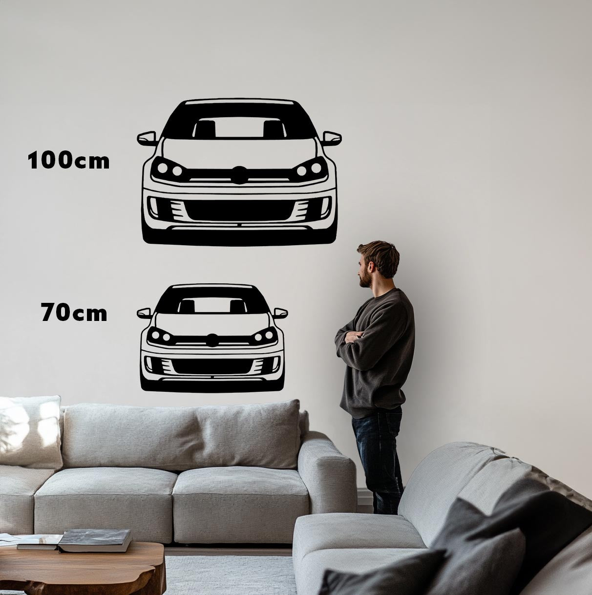 Golf MK6 GTI Front Metall-Silhouette