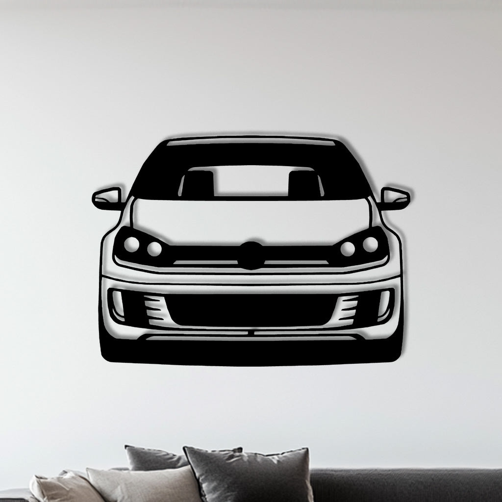 Golf MK6 GTI Front Metall-Silhouette