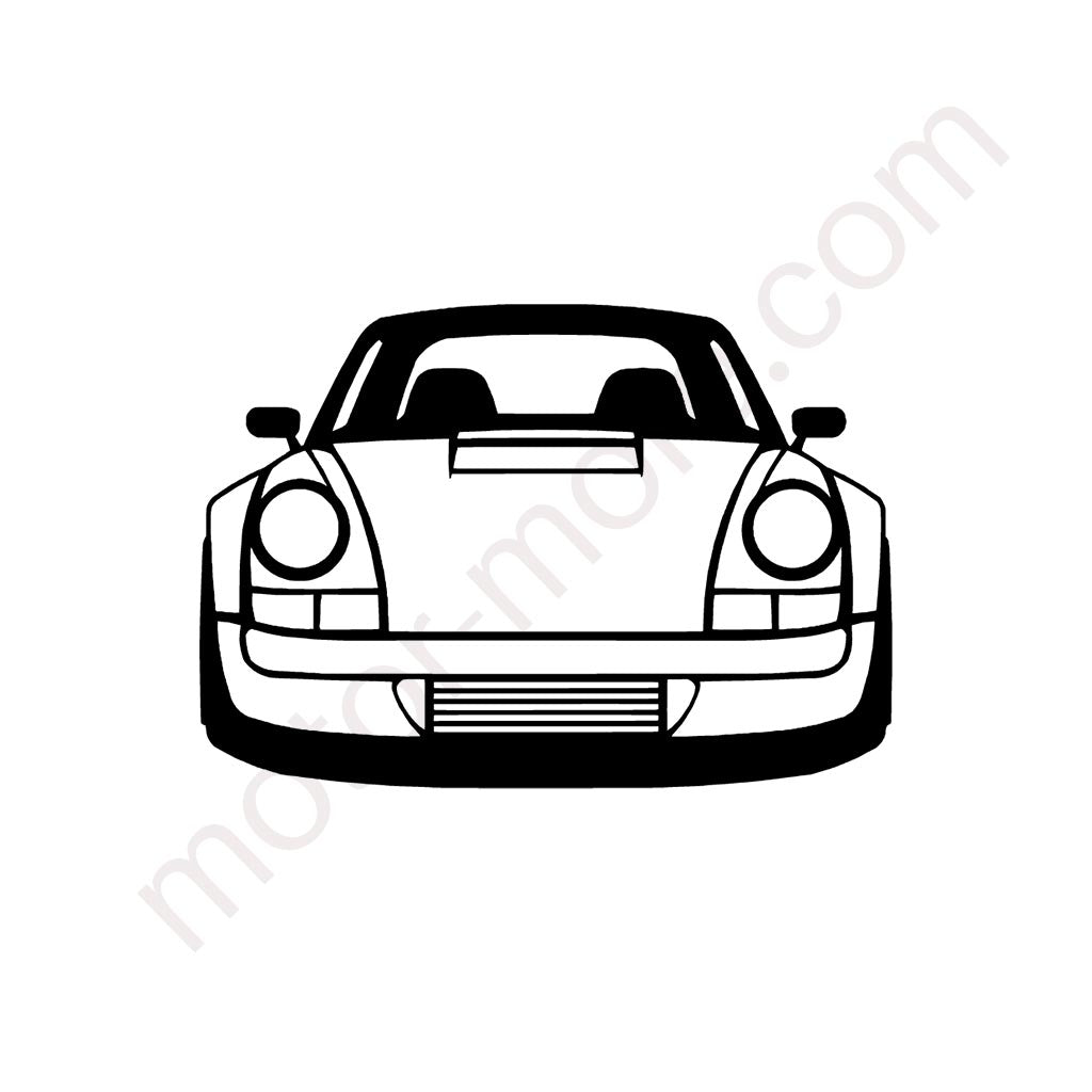 930 Turbo Front Metall-Silhouette