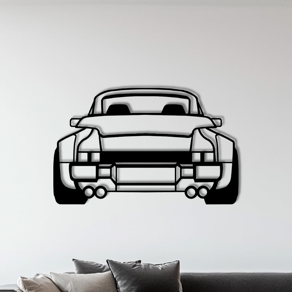 930 Turbo Heck Metall-Silhouette