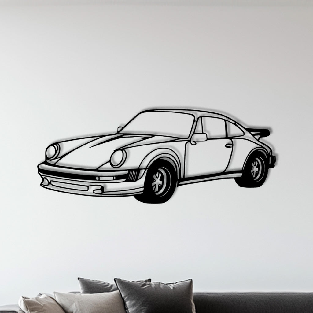 930 Turbo – Metall-Silhouette