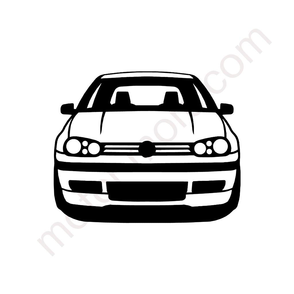 Golf MK4 GTI Front Metall-Silhouette