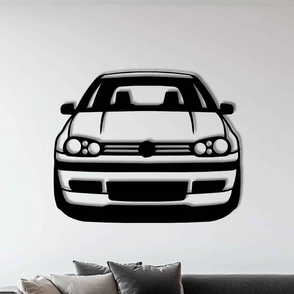 Golf MK4 GTI Front Metall-Silhouette