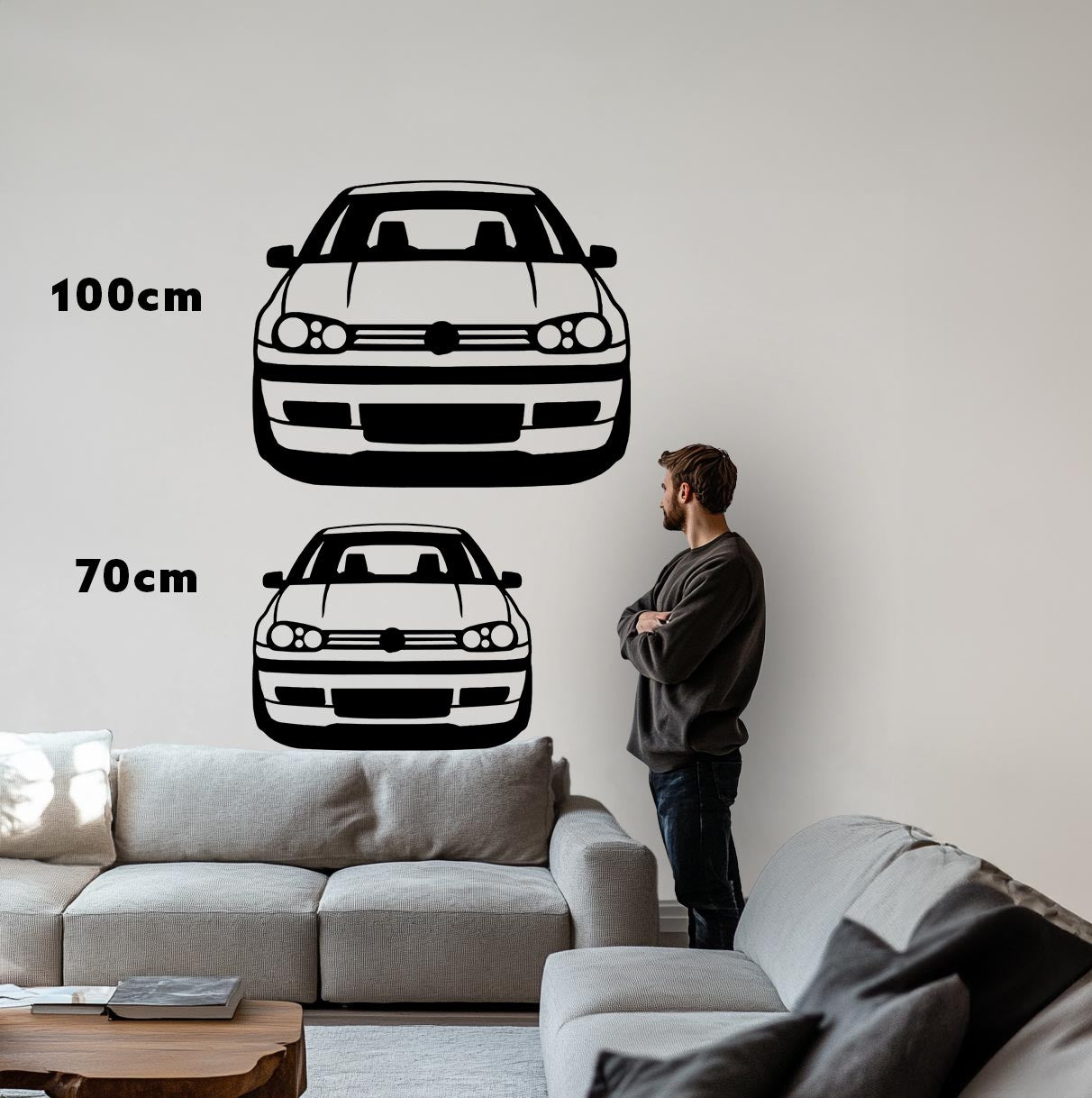Golf MK4 GTI Front Metall-Silhouette