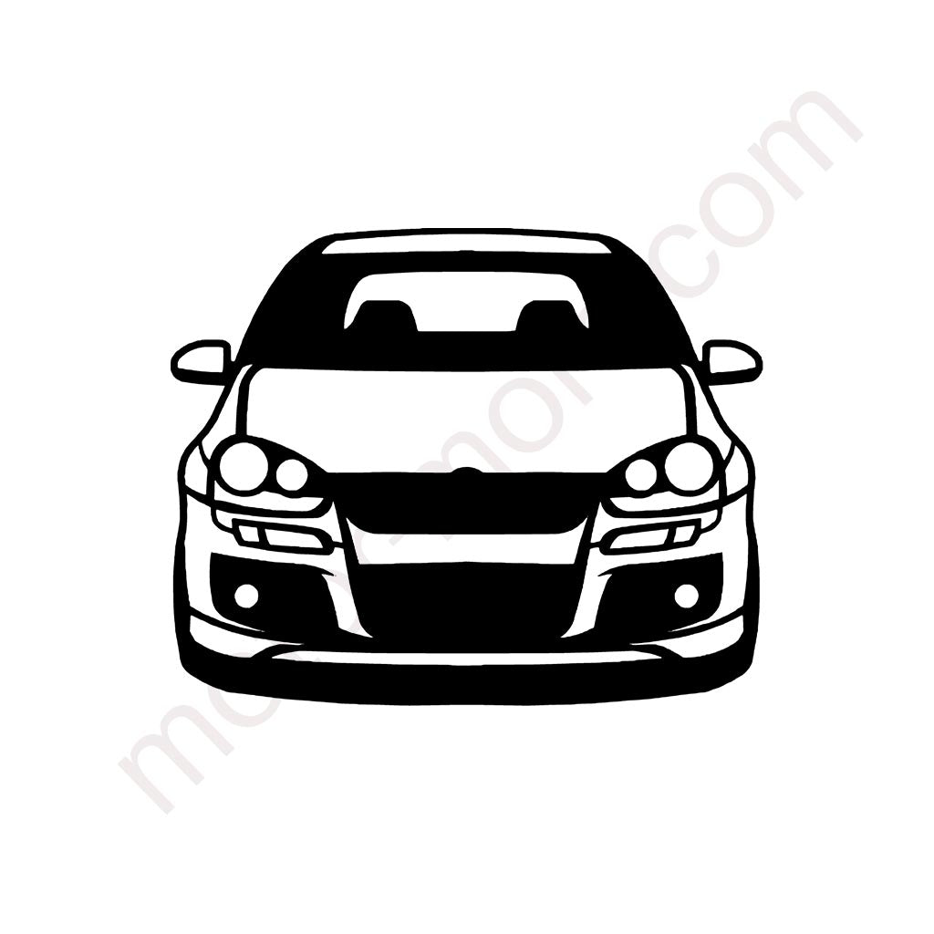 Golf MK5 GTI Front Metall-Silhouette
