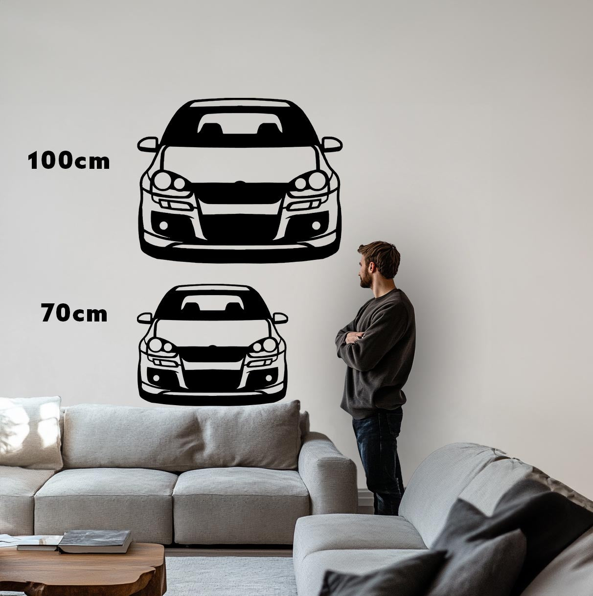 Golf MK5 GTI Front Metall-Silhouette