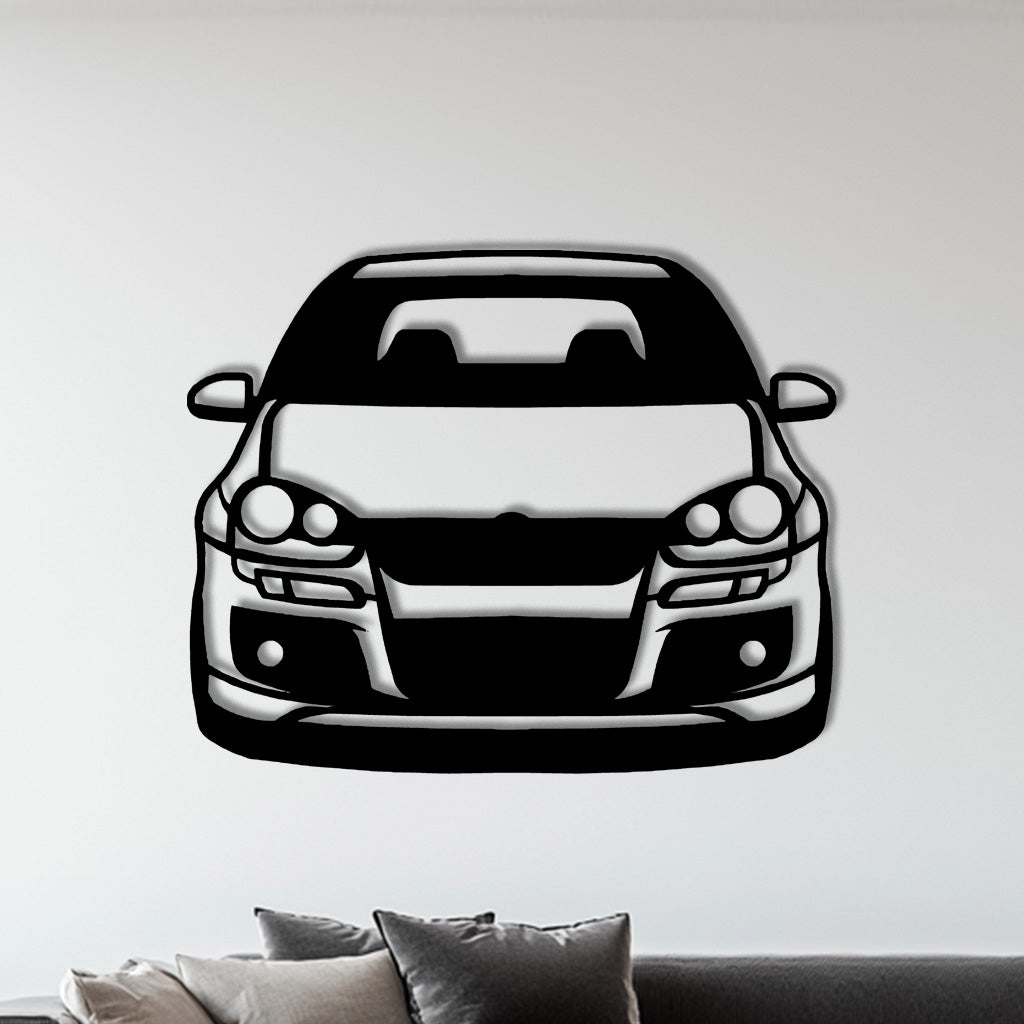 Golf MK5 GTI Front Metall-Silhouette