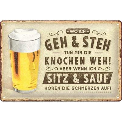 Wo ich geh und steh… – Metallschild – 20x30cm