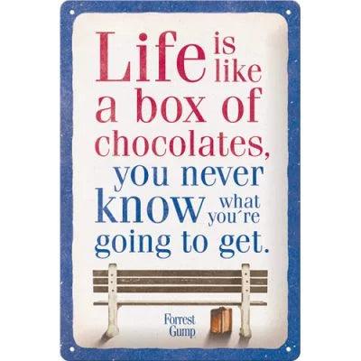 Forrest Gump – Chocolate – Metallschild – 20x30cm