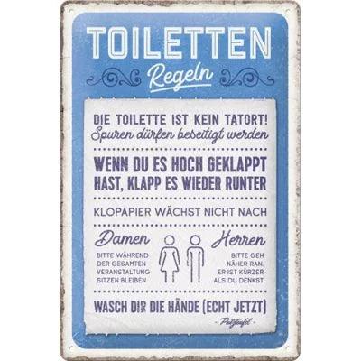 TOILETTEN Regeln – Metallschild – 20x30cm