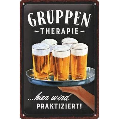 Gruppen Therapie – Metallschild – 20x30cm