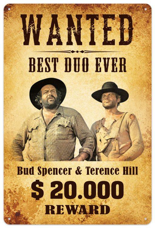 WANTED – Best Duo Ever – Metallschild – 20x30cm