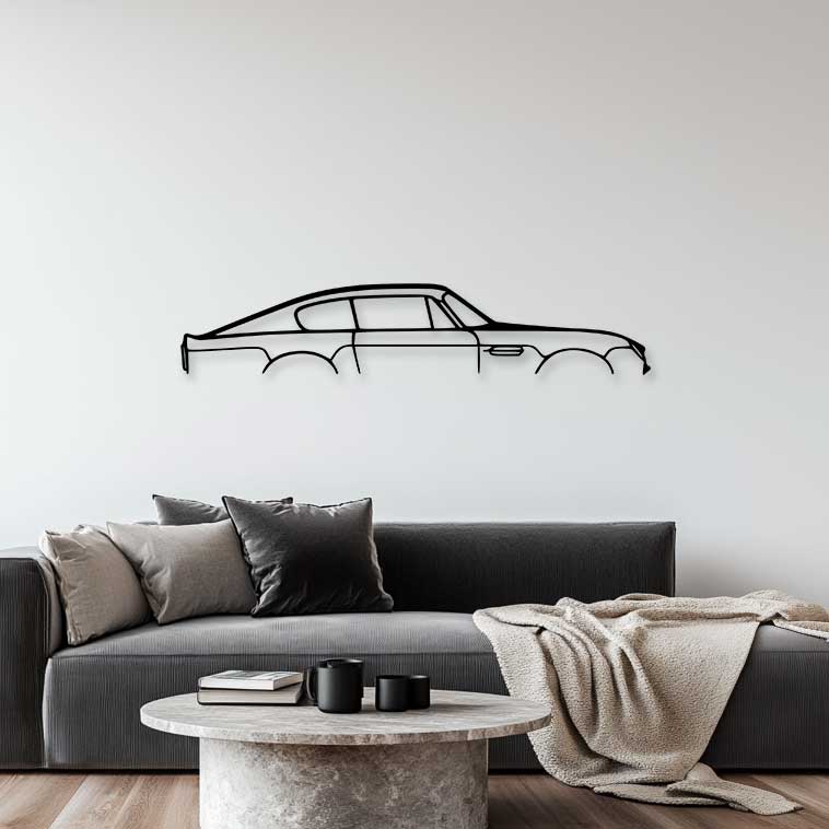 Aston DB6 Metall-Silhouette