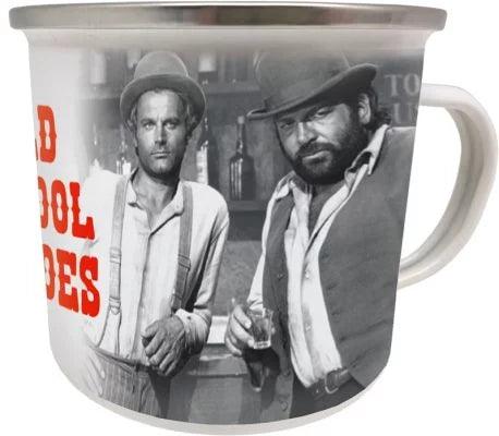 Bud Spencer und Terrence Hill – Old School Heroes – Emailletasse