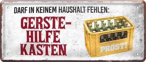 Gerste – Hilfekasten – Metallschild – 28x12cm