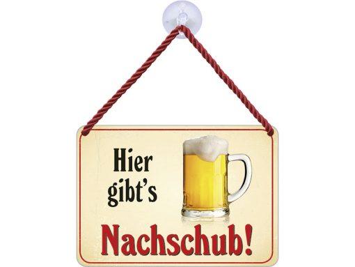 BIER – Hier gibt´s NACHSCHUB – Hängeschild