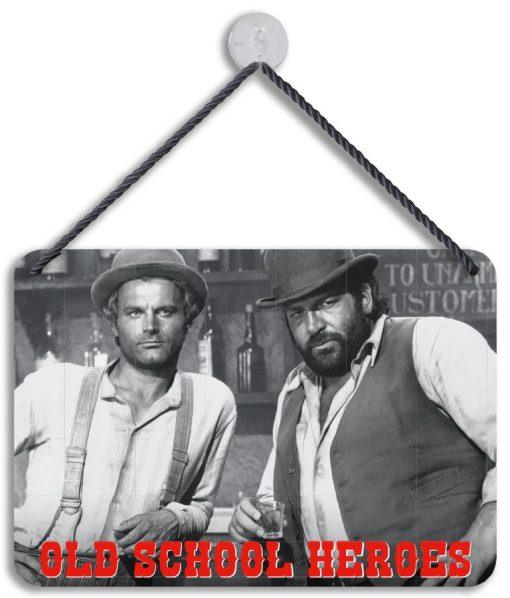 Old School Heroes – Bud Spencer – Terence Hill – Hängeschild – 16,5×11,5cm