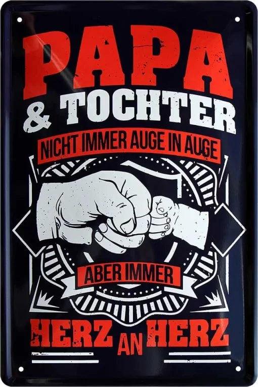 Papa & Tochter – Metallschild – 20x30cm