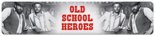 OLD SCHOOL HEROES – Metallschild – 46x10cm