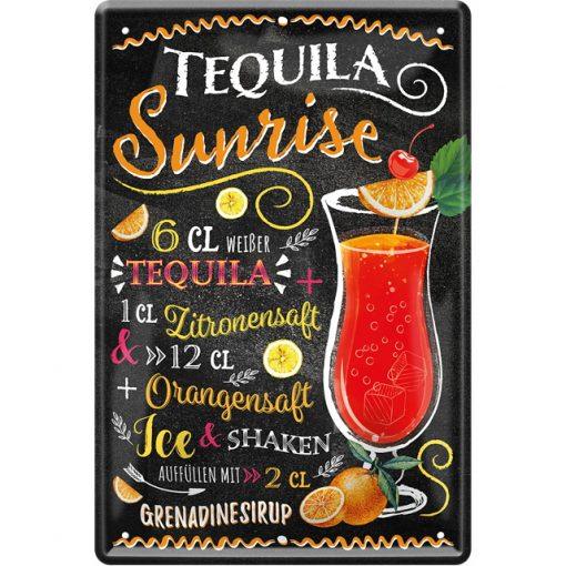 Tequila Sunrise – Cocktail – Metallschild 20×30 cm