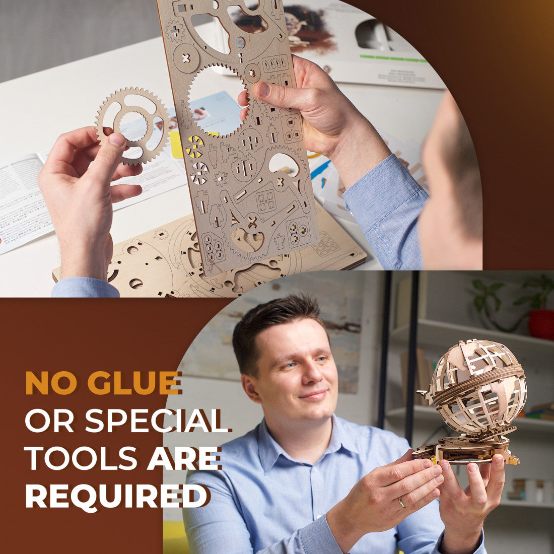 Globus 3D-Holzpuzzle