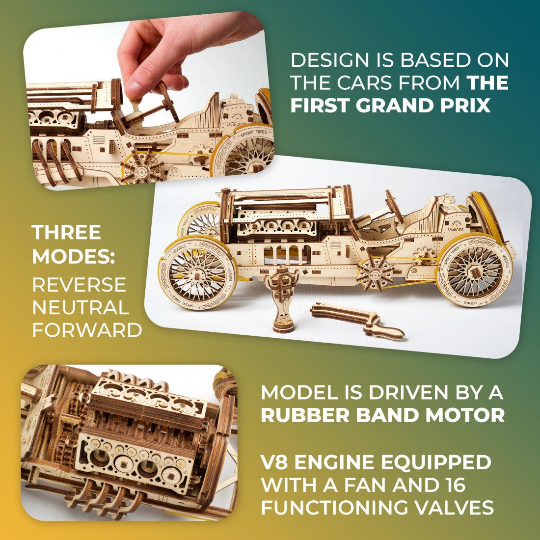 U-9 Grand Prix Rennwagen 3D-Holzpuzzle