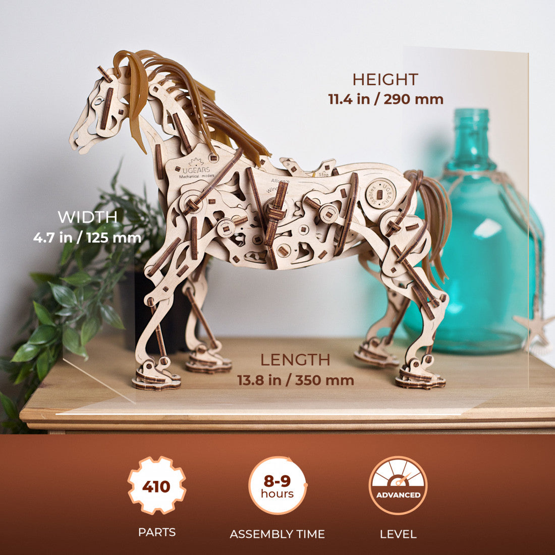 Mechanoid-Pferd 3D-Holzpuzzle