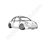 Beetle – Metall-Silhouette