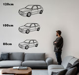 Golf 3 VR6 – Metall-Silhouette