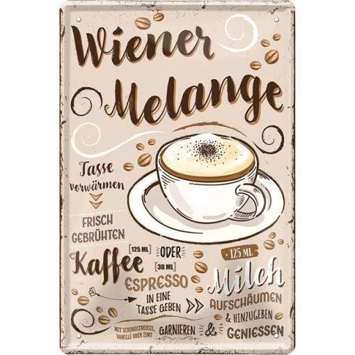 Wiener Melange – Metallschild – 20x30cm