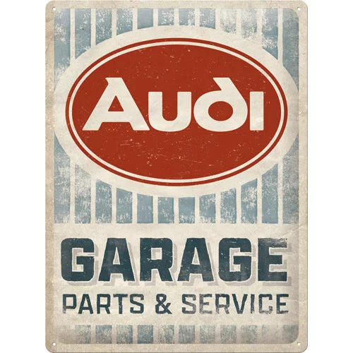 Audi Garage – Parts & Service – Metallschild – 30x40cm