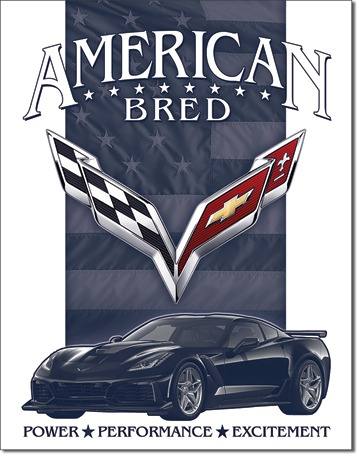 Chevrolet Corvette – American Bred – US Metallschild – 30x40cm