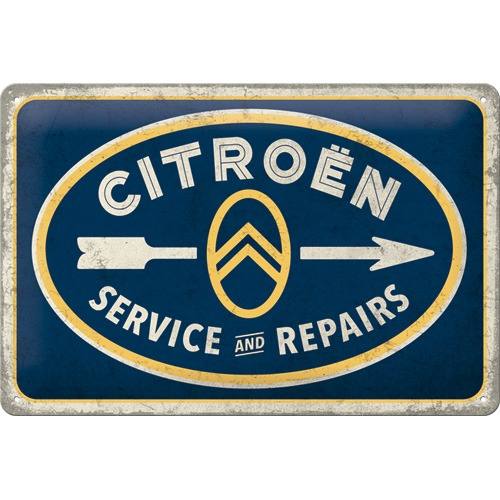 Citroen – Service and Repairs – Metallschild – 20×30 cm
