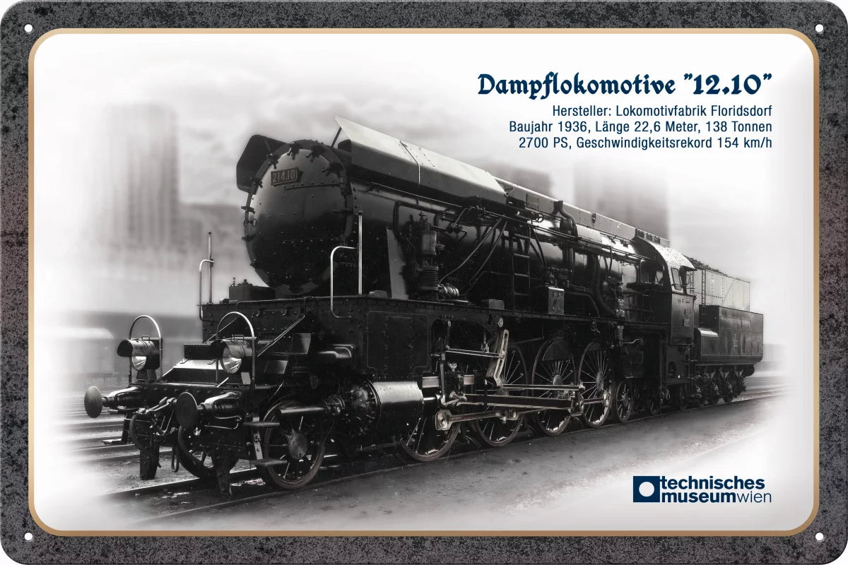 Dampflokomotive 12.10 – 20×30 cm