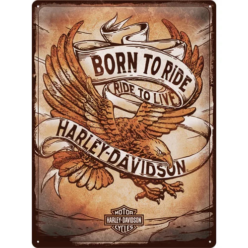 Harley Davidson – Born to Ride – Metallschild 30×40 cm