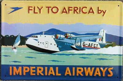 Imperial Airways – Fly to Africa – Metallschild – 20x30cm