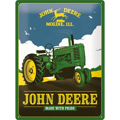 John Deere – Made with Pride – Metallschild 30 x 40 cm