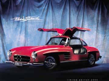 Mercedes 300 SL Flügeltürer – Rene Staud Collection – Metallschild – 30x40cm
