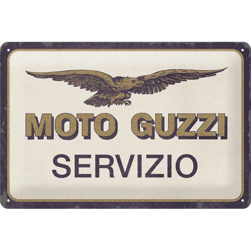 Moto Guzzi – Servizio – Metallschild 20 x 30 cm