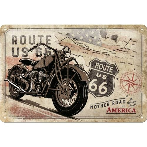 Route 66 – Mother Road of America – Metallschild – 20x30cm
