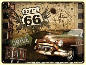 Route 66 – Road Trip – Metallschild 30 x 40
