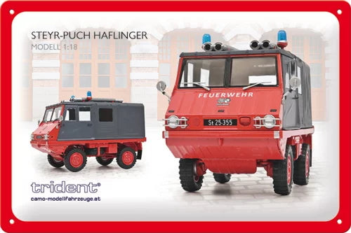Steyr-Puch Haflinger – Feuerwehr – Metallschild 20×30 cm
