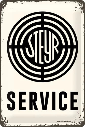 Steyr Service – Metallschild – 20×30 cm