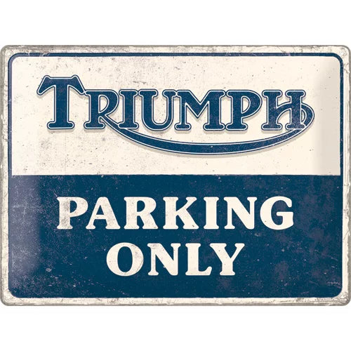 Triumph Parking Only – Metallschild 30×40 cm