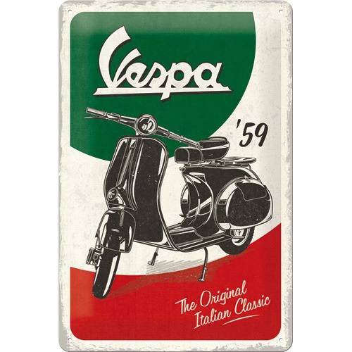 Vespa – 59`The Original Italian Classic – Metallschild – 20x30cm